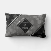 Coussin Rectangle Élégante fête du 4e anniversaire du Mariage de lin (Verso)