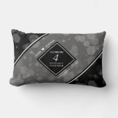 Coussin Rectangle Élégante fête du 4e anniversaire du Mariage de lin (Recto)
