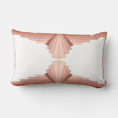 Coussin Rectangle Éléments Art déco dans une palette d'or rose (Verso)