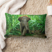 Coussin Rectangle Éléphant et herbe (Couverture)