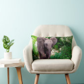 Coussin Rectangle Éléphant et jungle (Chaise)
