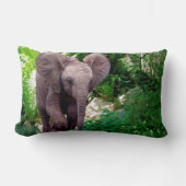 Coussin Rectangle Éléphant et jungle (Recto)