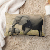 Coussin Rectangle Éléphant et mère de bébé (Couverture)