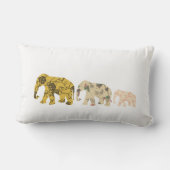 Coussin Rectangle Éléphants de famille (Verso)