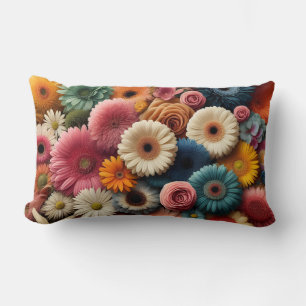 Coussin Rectangle Élever votre espace coloré Gerbera Daisy Floral