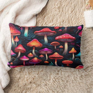 Coussin Rectangle Elevez votre zone de confort avec les champignons 