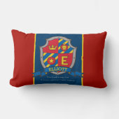 Coussin Rectangle Elliott nom personnalisé signifiant bouclier rouge (Recto)