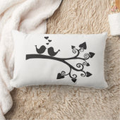 COUSSIN RECTANGLE *EMBRASSER LES OISEAUX AMOUREUX* (Couverture)