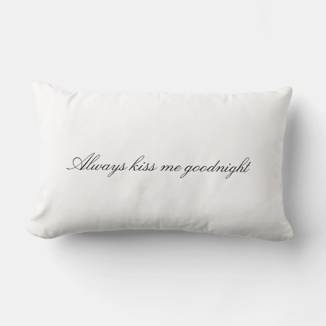 Coussin Rectangle Embrassez-toujours moi bonne nuit (Recto)