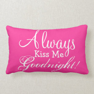 Coussin Rectangle EMBRASSEZ-TOUJOURS MOI BONNE NUIT carreau lombaire