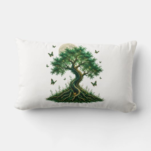 Coussin Rectangle emerald magic tree latte mug (Verso)