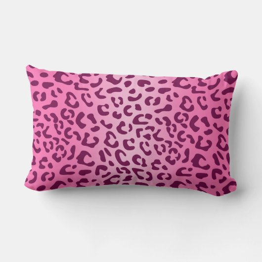 Coussin Rectangle Empreinte de léopard rose élégant (Verso)