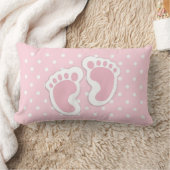 Coussin Rectangle Empreintes filles mignonnes roses (Couverture)