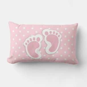 Coussin Rectangle Empreintes filles mignonnes roses