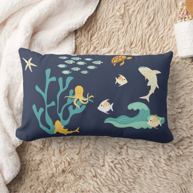 Coussin Rectangle En Écoutant L'Océan, Jour des terres, (Couverture)