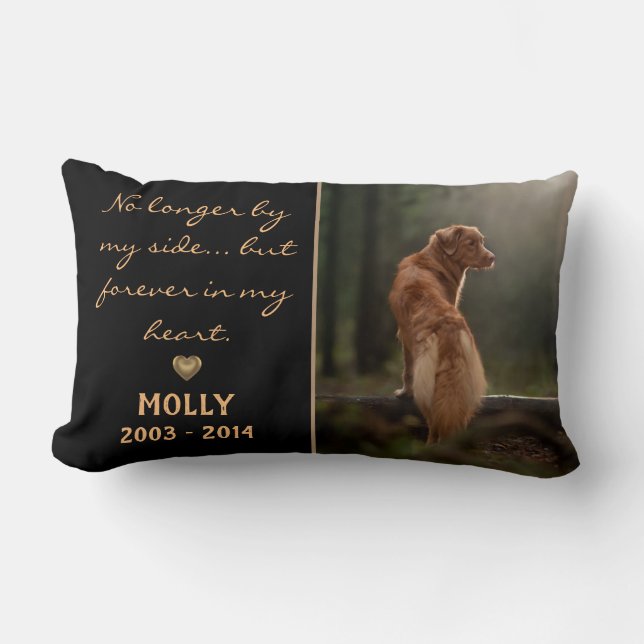 Coussin Rectangle En Mémoire De Chien Chat Pet Memorial (Recto)