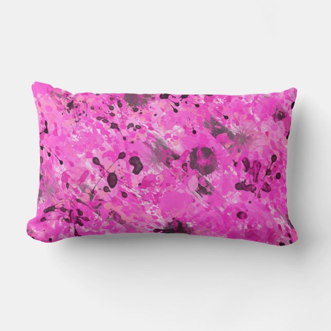 Coussin Rectangle Encre rose (Recto)
