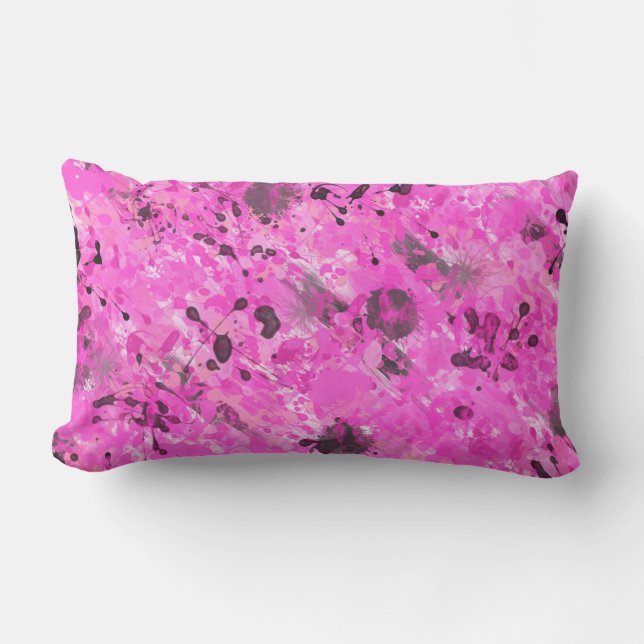 Coussin Rectangle Encre rose (Recto)