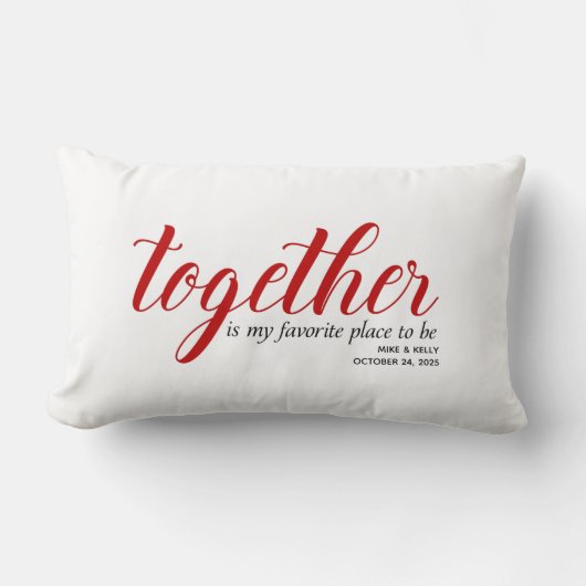 Coussin Rectangle Endroit préféré personnalisé (Recto)