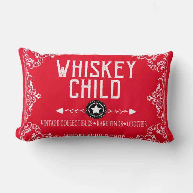 Coussin Rectangle ENFANT de WHISKEY - objet de collection rouge du (Recto)