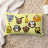 Coussin Rectangle Enfants mignons de fille de bébé d'animaux de (Couverture)