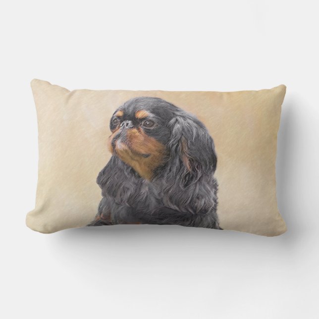 Coussin Rectangle English Toy Spaniel Peinture Animal Art original (Recto)