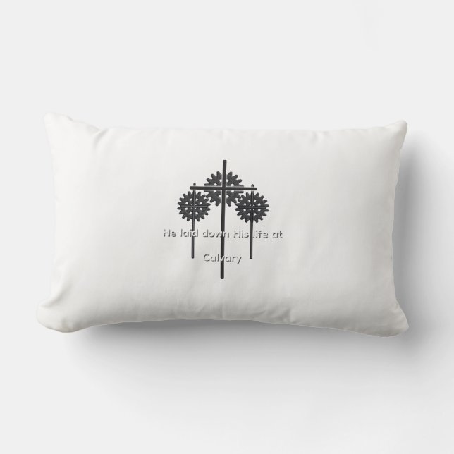 Coussin Rectangle Engrenages et croix (Recto)