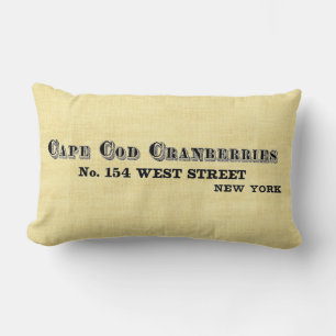 Coussin Rectangle Enseigne vintage Cape Code Cranberries