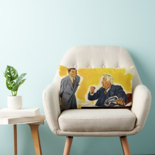 Coussin Rectangle Entreprise Vintage, PDG fou, patron, employé