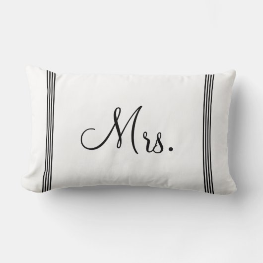 Coussin Rectangle Épousant Mme blanche et noire de | (Recto)