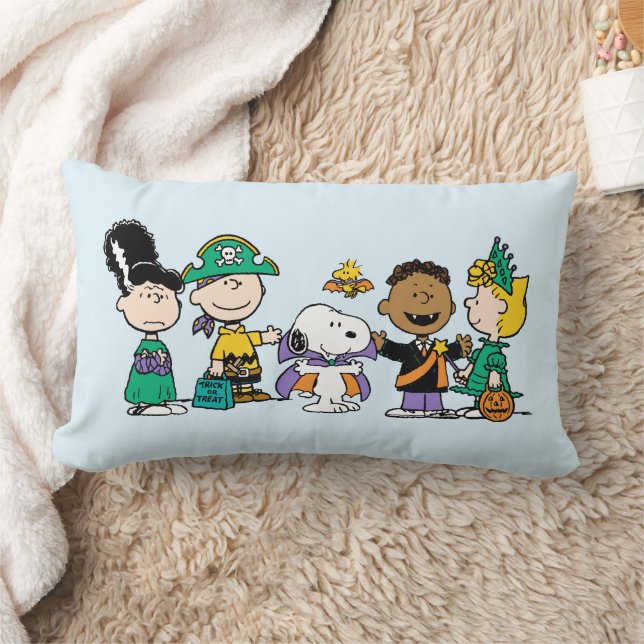 Coussin Rectangle Équipe de bonbons Peanuts Gang Halloween (Couverture)