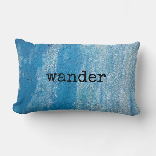 Coussin Rectangle errer et imaginer du texte sur la peinture de text (Recto)