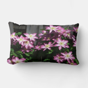 Coussin Rectangle Escalade Clematis Fleurs de printemps violettes