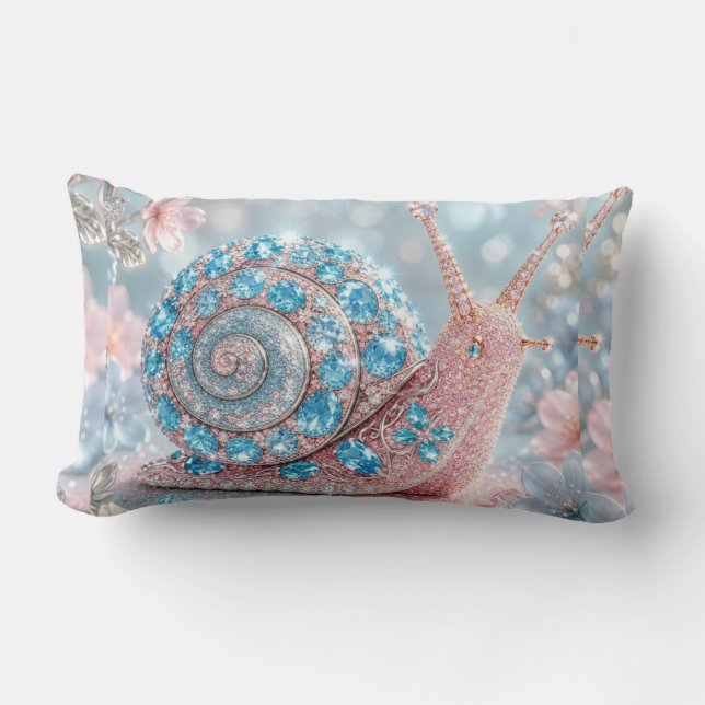 Coussin Rectangle Escargot Joyau Étincelant (Recto)