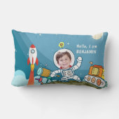 Coussin Rectangle Espace des astronautes de fusées Espace photo pers (Verso)