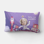 Coussin Rectangle Espace des astronautes de fusées Espace photo pers (Verso)