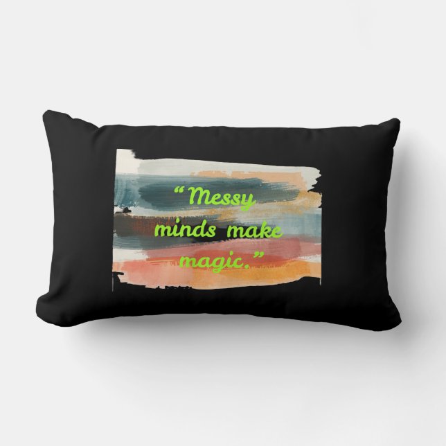 Coussin Rectangle Esprits Désordonnés Font de la Magie | Coup de Pin (Recto)