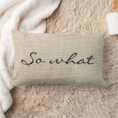 Coussin Rectangle "Et alors ?" Linen personnalisé (Couverture)