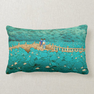 Coussin Rectangle Étang de Benten au paysage de Japonais de Shiba