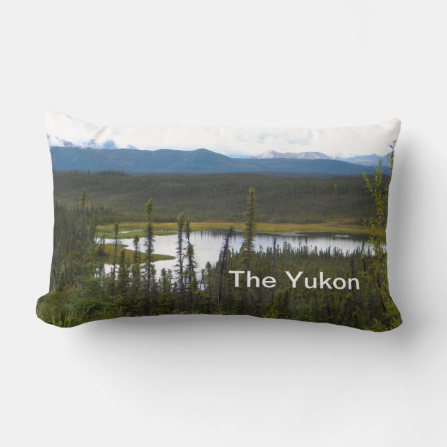 Coussin Rectangle Étang du Yukon (Recto)