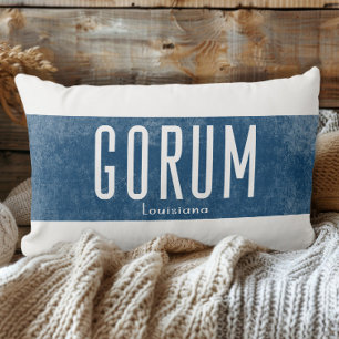 Coussin Rectangle État de Denim Look Gorum Louisiane