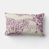 Coussin Rectangle État de la mariée Michigan Floral violet et beige (Verso)