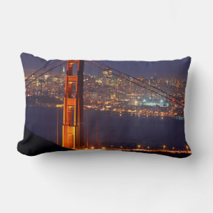 Coussin Rectangle États-Unis, Californie. Pont Golden Gate la nuit