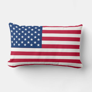 Coussin Rectangle États-Unis Drapeau américain étoiles et rayures