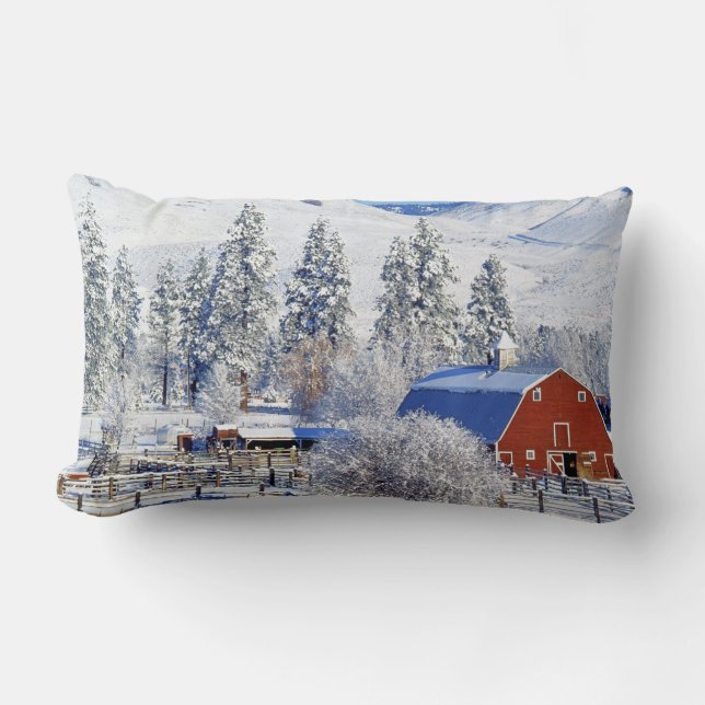 Coussin Rectangle États-Unis, Washington, Methow Valley, Granges dan (Recto)