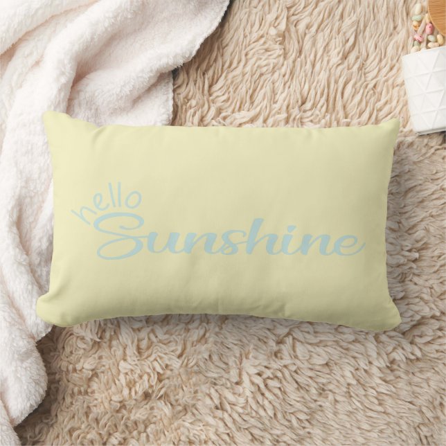 Coussin Rectangle Été amusant jaune soleil bonjour pastel personnali (Couverture)
