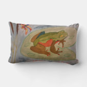 Coussin Rectangle Été Étang de grenouilles (Verso)