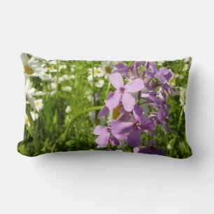 Coussin Rectangle Été Lilac et marguerites