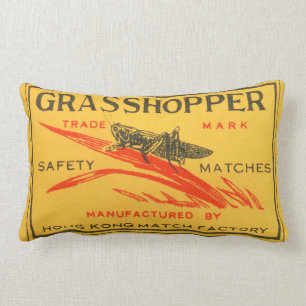 Coussin Rectangle Étiquette vintage de matchs de sécurité de