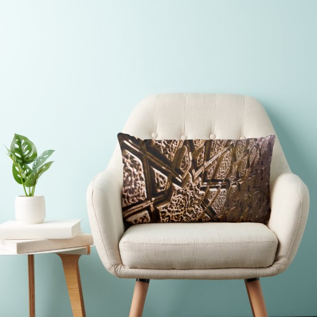 Coussin Rectangle Étoiles Brown neutres (Chaise)